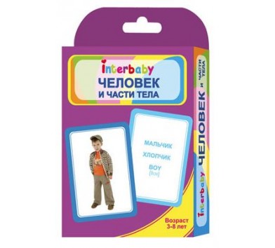 Набір карток "Частини тіла" -Interbaby
